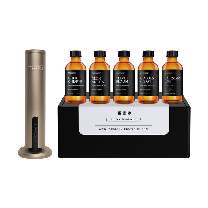 5x 4oz Hotel-Inspired Fragrance Oils<br> + Waterless Diffuser (Large)