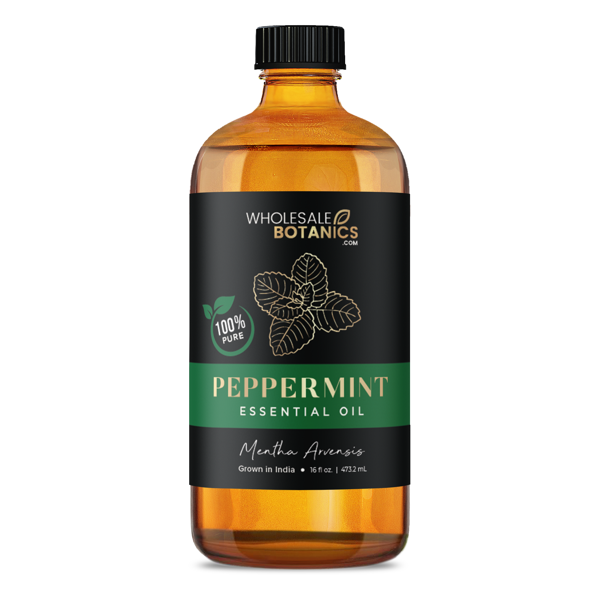 Purity Peppermint Essential Oil - Pure Mentha Arvensis - 16 oz