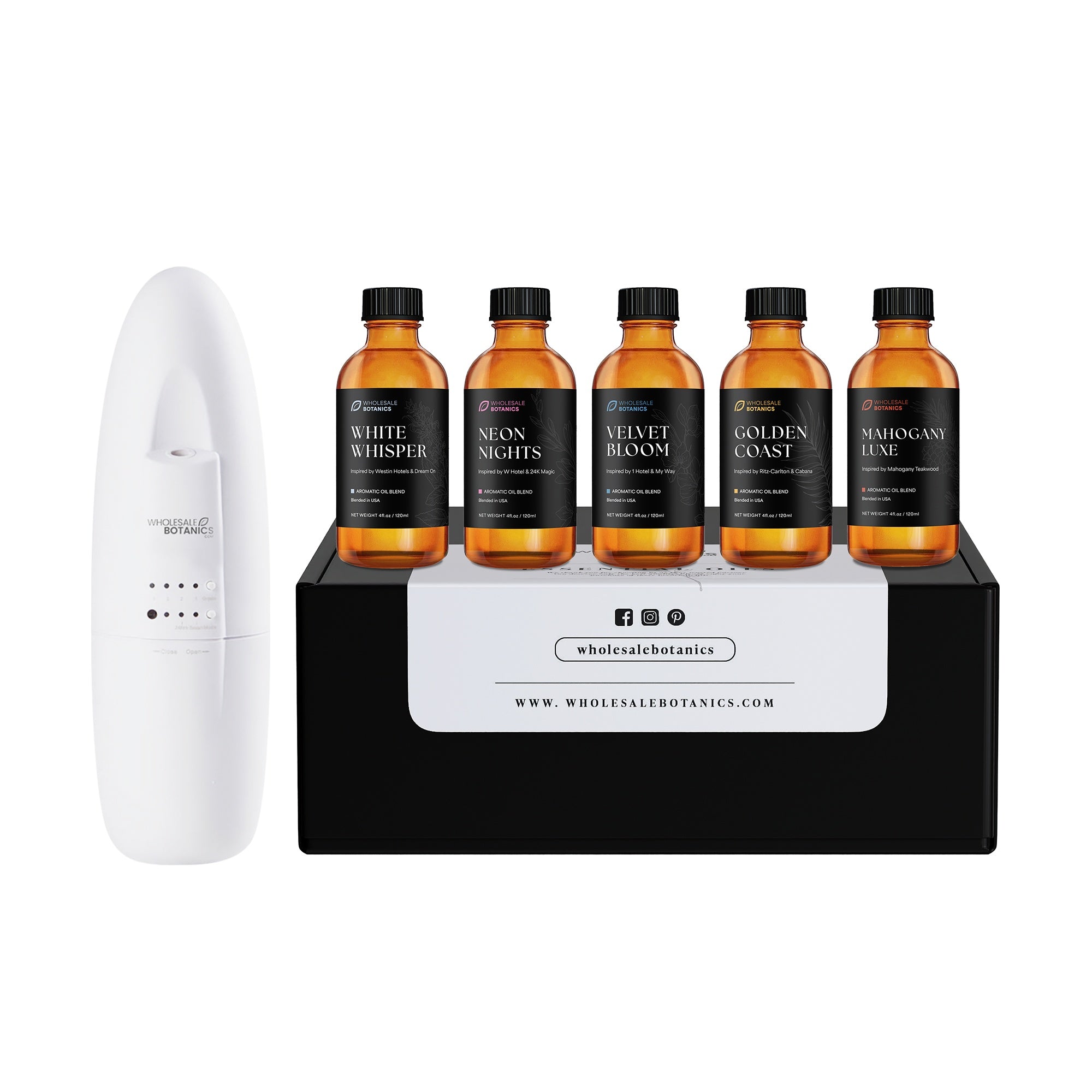 Hotel-Inspired Fragrance Oils by Wholesale Botanics + Waterless Diffuser
