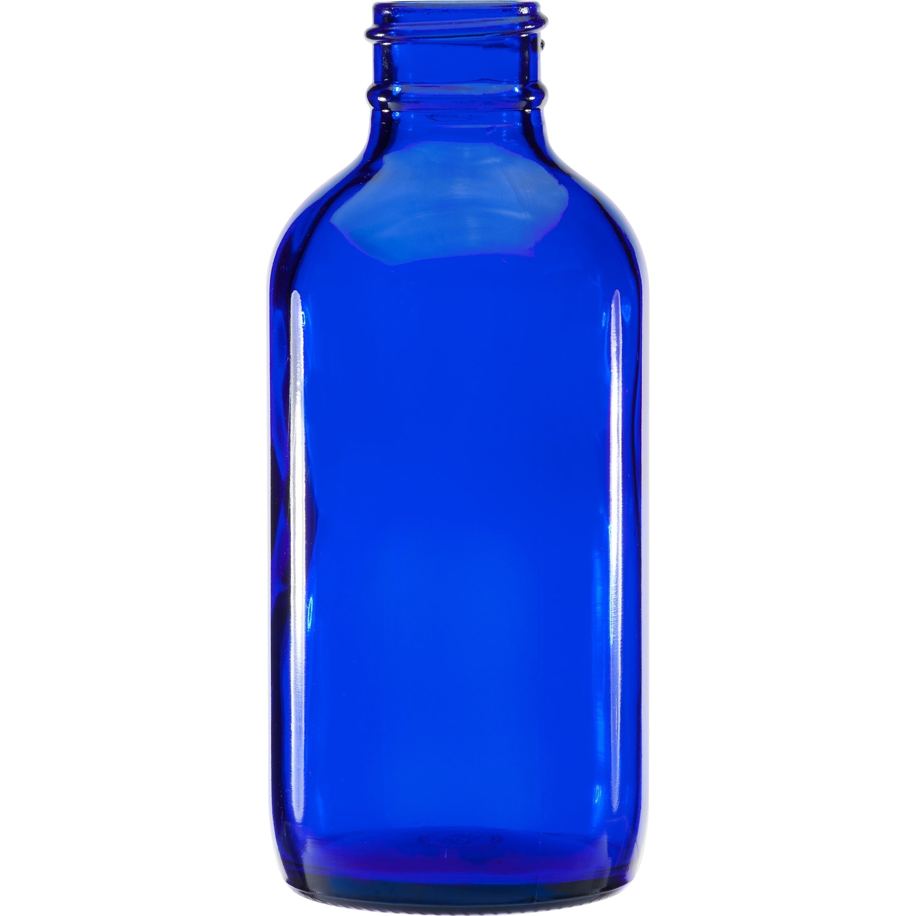 Blue Boston Round Bottles - 4 oz