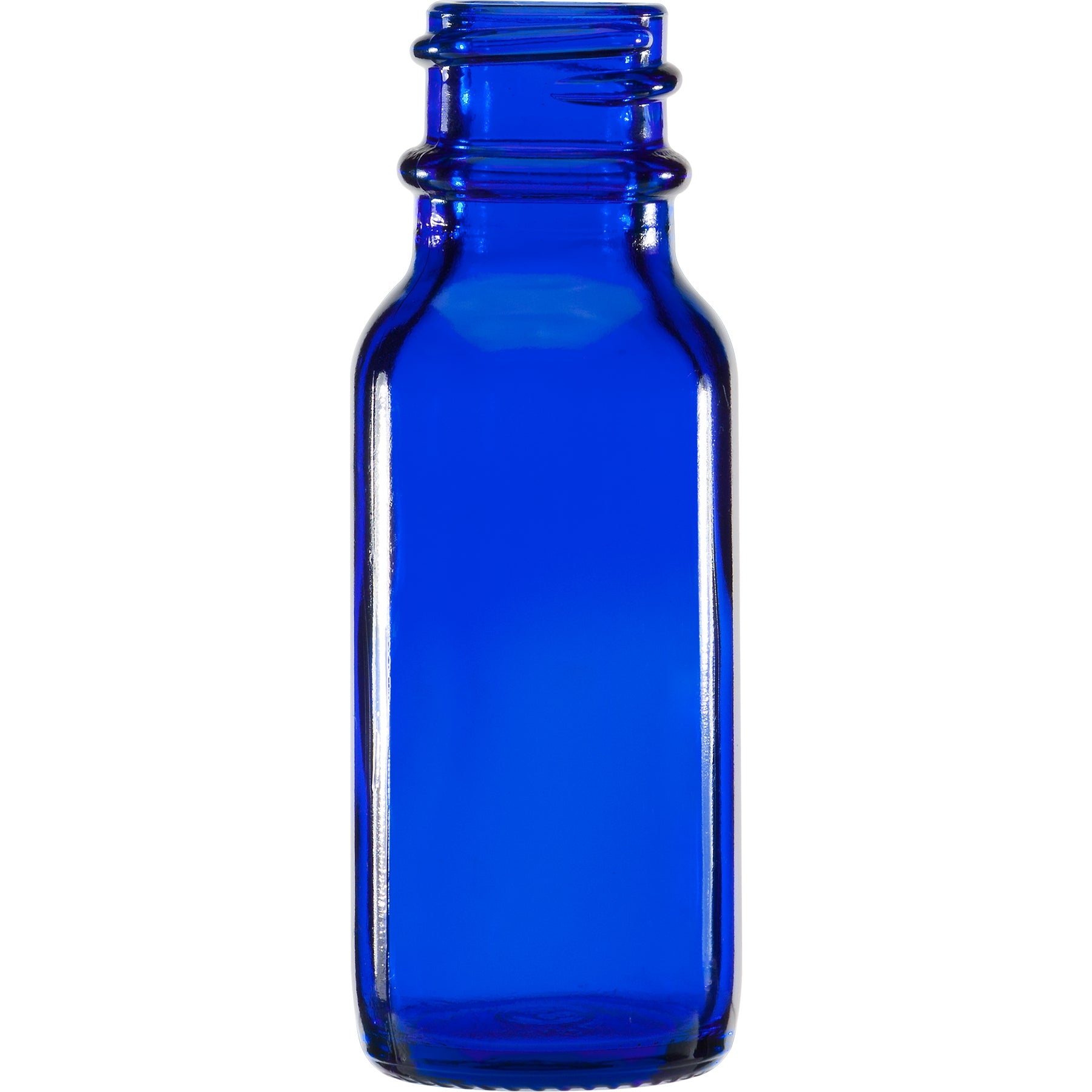 Blue Boston Round Bottles - 0.5 oz