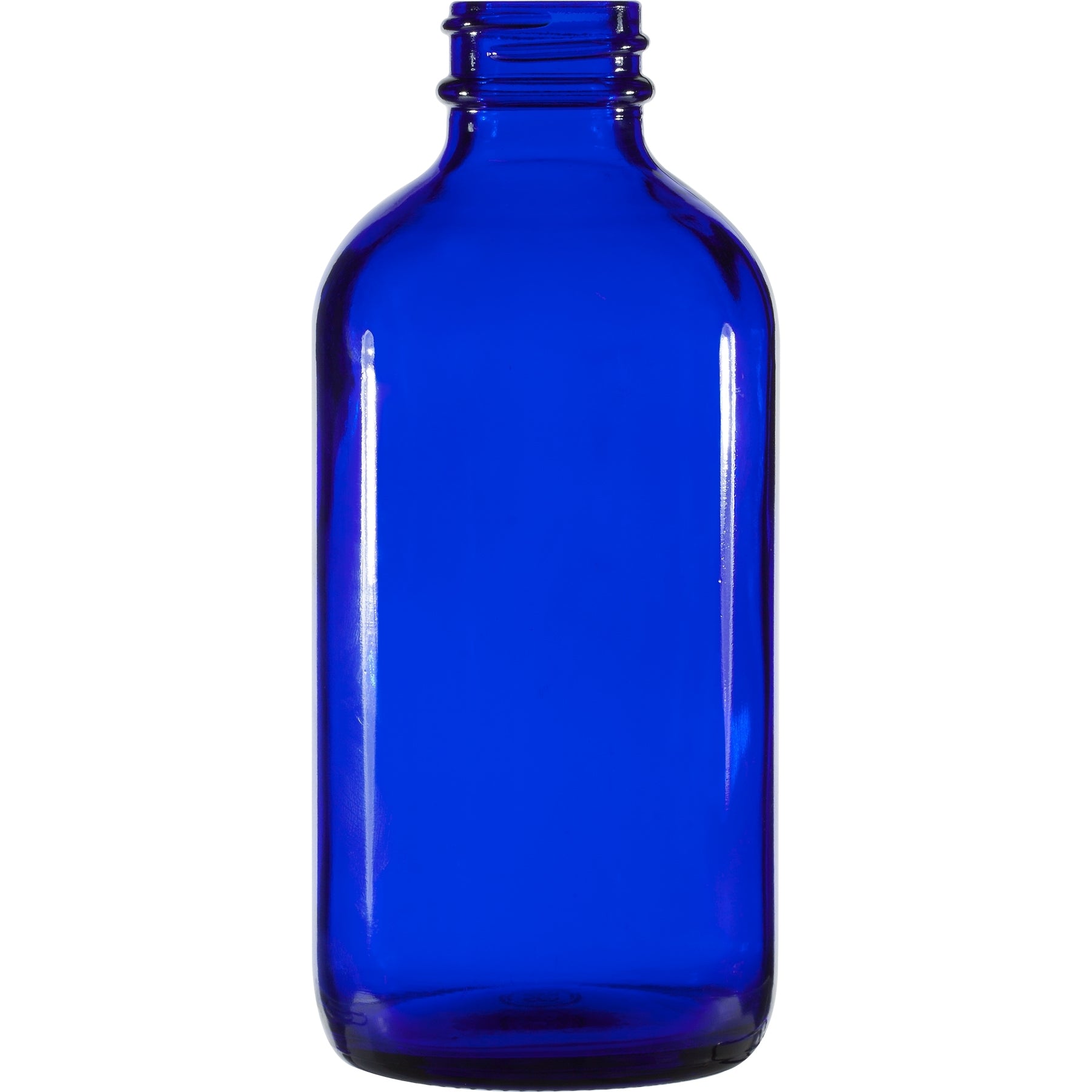 Blue Boston Round Bottles - 8 oz